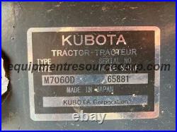 2016 Kubota M7060D Tractor/Loader