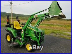 2017 John Deere 1023E tractor 54 AutoConnect mower loader 23HP diesel 4x4 HST