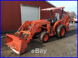 2017 Kubota L3560 4x4 Hydro Compact Tractor Loader Backhoe Only 200 Hours