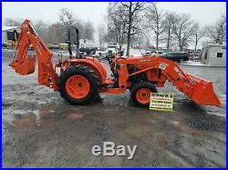 2017 Kubota L4701 Compact Loader Tractor WithBackhoe Only 77 Hours! Warranty