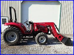 2017 MAHINDRA 2555 TRACTOR With LOADER, 4X4, SHUTTLE SHIFT, 540 PTO, 233 HRS, 55HP