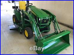 2018 John Deere 1023E Tractor with Mower Deck and Loader