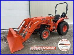 2018 KUBOTA L2501D TRACTOR With LOADER, POST ROPS, 4X4, 3 POINT, 540 PTO, 44 HOURS