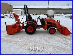 2018 Kubota B2601HSD Diesel Utility Tractor c/w Snow Blower Mower Tiller bidadoo