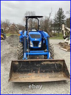 2018 New Holland T4.75 4x4 75Hp Utility Tractor with Loader Power Shuttle 700Hrs