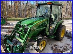 2019 JOHN DEERE 3046R 4x4 deluxe cab with 72 belly mower & other attachments