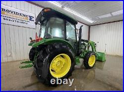 2019 John Deere 5075e Cab 4wd Loader Tractor With Hay Forks & Low Hours