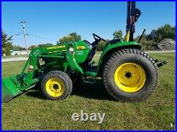 2019 John Deere tractor, 3032E, 32 HP, 4x4, loader, only 60 hours, 3cyl diesel
