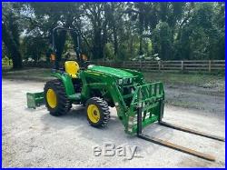 2020 JOHN DEERE 3025E TRACTOR With LOADER FORKS BOX BLADE PACKAGE