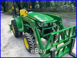 2020 JOHN DEERE 3025E TRACTOR With LOADER FORKS BOX BLADE PACKAGE