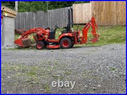 2020 Kubota b23s tractor with loader, backhoe and cutter under 300 hours
