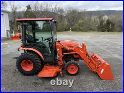 2021 KUBOTA LX2610 COMPACT TRACTOR With LOADER 4X4 A/C CAB 3RD VALVE -LOW HR