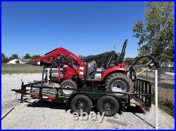 2023 Mahindra 1635 Tractor with Trailer 35HP 2WD 25 Hrs Loader/Auger/Pallet Forks