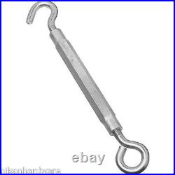 25 Pk Aluminum Body 1/2 Thread X 17 Overall Hook & Eye Turnbuckle N221903