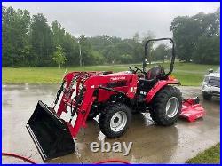 2638 Mahindra Tractor hydrostatic 4wd with bucket, box scrape withbushhog