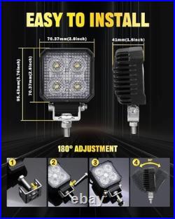 2.8 Inch 48W 5500LM LED Tractor Work Lights Bar, 2PCS, 12V/24V
