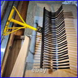 3 Pt 60'' Landscape Rock Rake Soil Gravel Lawn Heavy for Cat 1 Campact Tractor