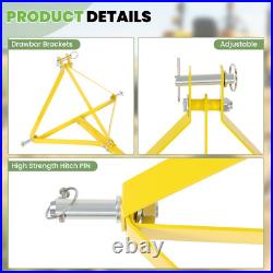 3 Pt 60'' Landscape Rock Rake Soil Gravel Lawn Heavy for Cat 1 Campact Tractor