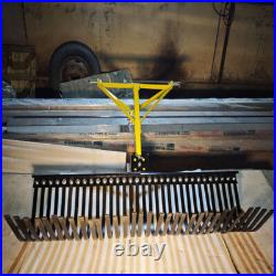 3 Pt 60'' Landscape Rock Rake Soil Gravel Lawn Heavy for Cat 1 Campact Tractor