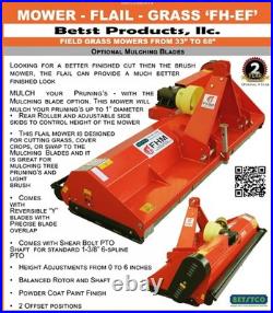 48 Field Flail Mower Cat. I 3pt 20HP+ Rating (FH-EF125)