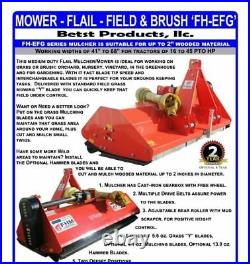 48 Flail Mower Cat. I 3pt 20+HP Rating (FH-EFG125)