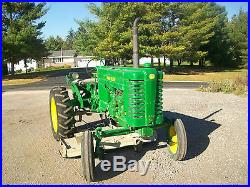 49 John Deere M Antique Tractor NO RESERVE Woods Mower A B G D H farmall oliver