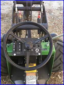 4WD Compact Tractor with Loader, Backhoe, Blade, PlowithDigger Hydraulic Attachments