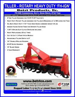 4 FOOT Heavy Duty Rotary Tiller FH-IGN125