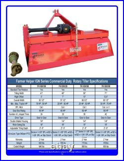 4 FOOT Heavy Duty Rotary Tiller FH-IGN125