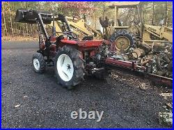 4x4 Yanmar F24d 28Hp Diesel Tractor With Loader And Custom HD Wood Splitter