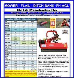 57 Ditch Bank Flail Mower Cat. I3pt 40hp65hp (FH-AGL145)