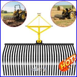 603 Pt Landscape Soil Gravel Lawn Rock Rake For Category 1 Tractor Attachment
