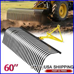 603 Pt Landscape Soil Gravel Lawn Rock Rake For Category 1 Tractor Attachment