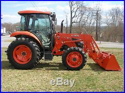 ALL MOST NEW KUBOTA M 6060D 4 X 4 CAB LOADER TRACTOR ONLY 98 HOURS