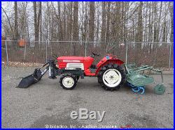 Agricultural Farm Utility Tractor 47 Loader 62 Rear Tiller 4WD 3Spd Diesel PTO