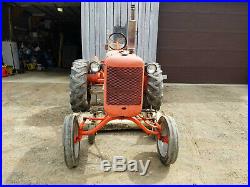 Allis Chalmers C Antique Tractor with mowing deck, used farm tractor