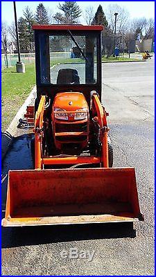 B2920 Kubota Tractor with Snow Blower, Sweeper, Backhoe, Mower, and Front Loader