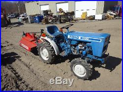 FORD 1100 Compact Tractor with BRUSH HOG MINT CONDITION 150 HRS! 4x4 4WD 3 PT PTO