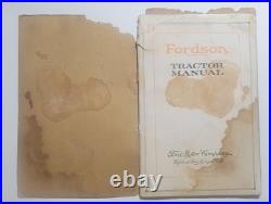 Fordson Tractor Manual 1920's Robert Corron Farm Kane County, Illinois