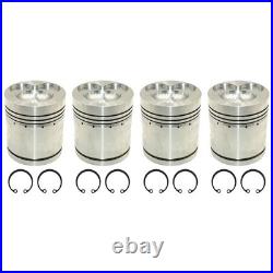 Four 4.40 Standard Pistons K261707 For David Brown Tractors 770 990