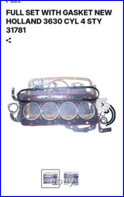 Full Set With Gasket New Holland 3630 Cyl 4 Sty 31781 Full Set With Gasket New Holland 3630 Cyl 4 Sty 31781