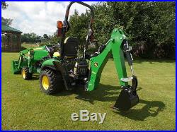 JOHN DEERE 1025R 4WD TRACTOR LOADER BACKHOE HYDRO 2014 With 80HRS MINT