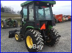 John Deere 4300 4x4 Tractor Enclosed Cab Snow Plow And Snow Blower