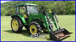 John Deere 5400 4x4 Tractor With Cab And Loader