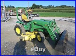 JOHN DEERE 855 4x4 COMPACT TRACTOR WithLOADER & MOWER, HYDROSTATIC, 830 HOURS