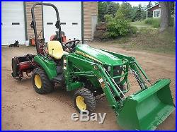 John Deere 1023E 4x4 Loader Compact Tractor & Tiller
