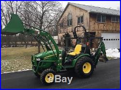 John Deere 2032R Tractor, 2016 Model, 60 Hrs, 32HP, 4x4, JD Loader, JD Backhoe