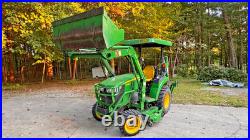 John Deere 2032R tractor + 60D Belly Mower + 270 Backhoe, 244 hrs