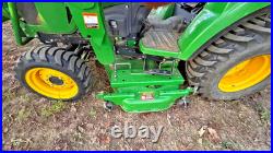 John Deere 2032R tractor + 60D Belly Mower + 270 Backhoe, 244 hrs