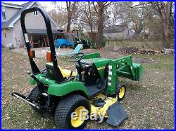 John Deere 2210 4X4 Loader Mower Compact Tractor with Only 318 Hours